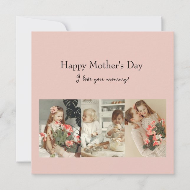 Personalized Mother’s Day Flat Greeting Card (Front)