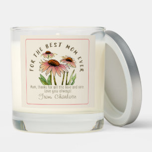 Personalized Mother´s Day Floral Gift Scented Candle