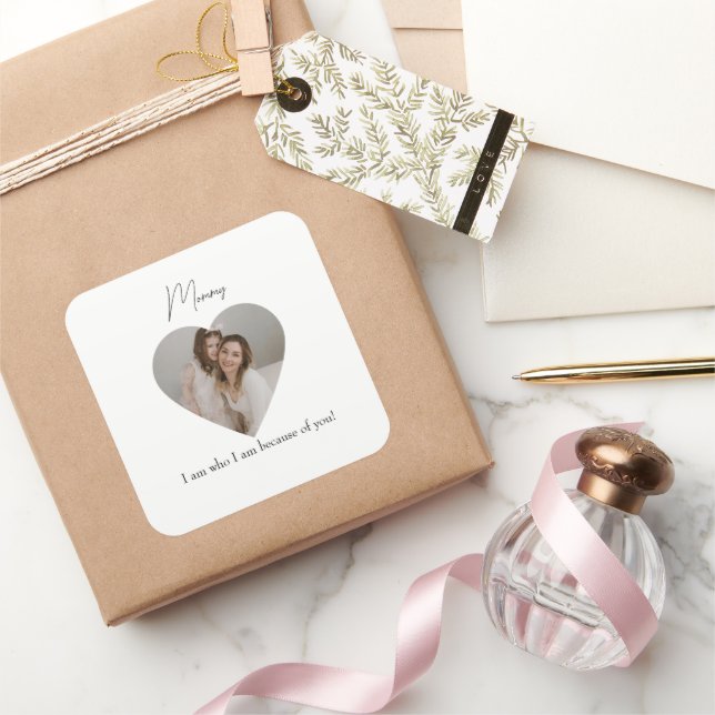 Personalized Mother’s Day Sticker with Heart Photo (Gifting)