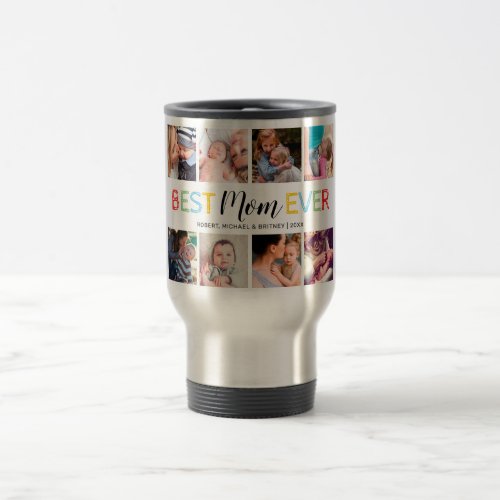 Personalized Mothers Day 8 Photo Travel Mug