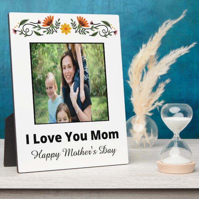 Personalized Mother's Day 8x10 Plaque With Easel (Side)