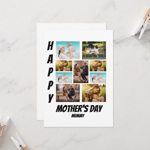 Personalized Mothers Day  9 Photo Collage  Invitation