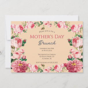 Personalized Mother's Day Brunch Floral Theme Invitation