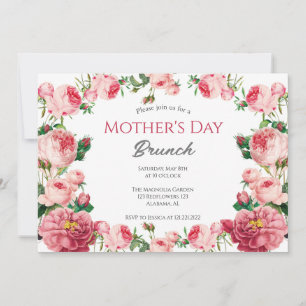 Personalized Mother's Day Brunch   Floral Theme Invitation