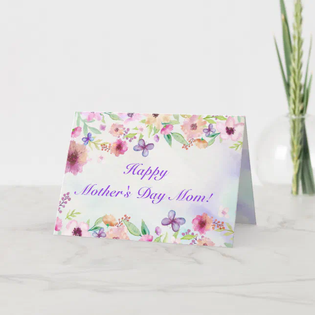 Personalized Mothers Day Cards With Your Message Zazzle