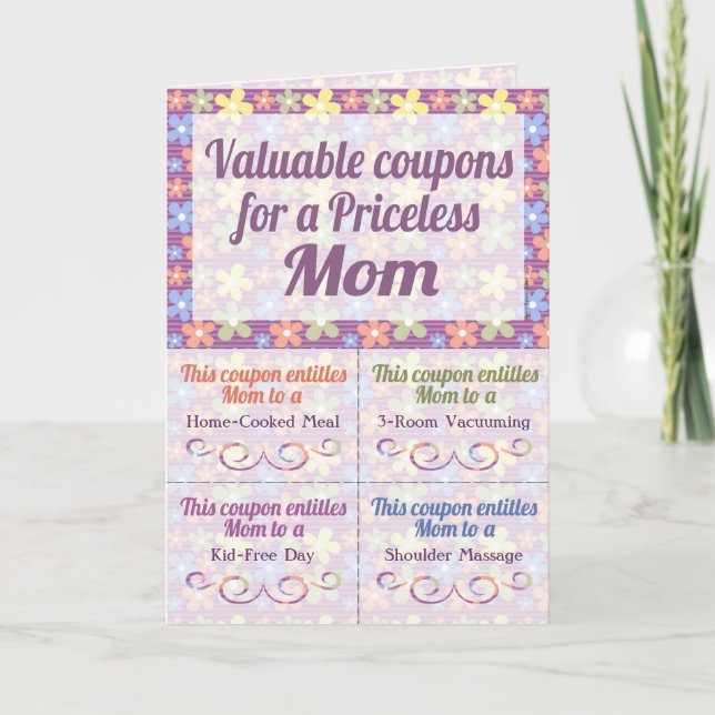 Personalized Mother's Day Coupons Card (Front)