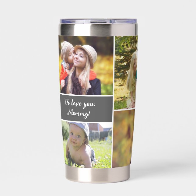 Personalized Mother's day Custom Photo Collage Insulated Tumbler (Front)