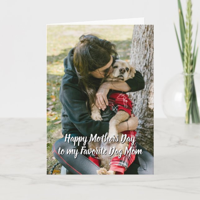 Personalized Mothers Day Dog Folded Greeting Card (Front)
