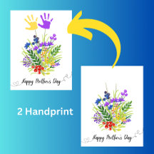 Personalized Mother's Day floral 2 handprint