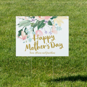 Personalized Mother's Day Floral Brunch Sign