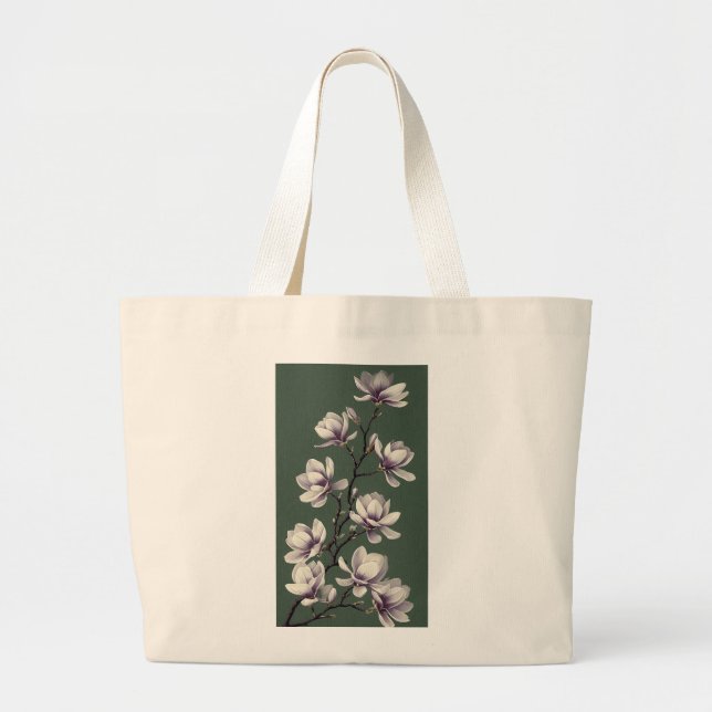 Personalized Mother's Day Flower Tote Bag (Front)