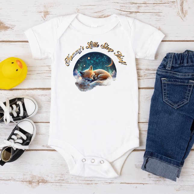 Personalized Mother's Day Fox Sleep Thief Newborn Baby Bodysuit (Creator Uploaded)
