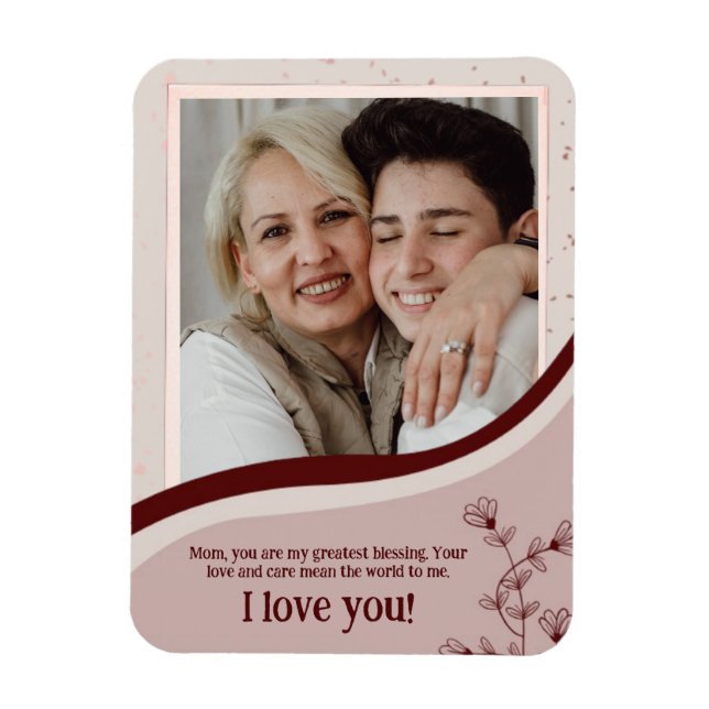 Personalized Mother's Day Gift Custom Photo & Name Magnet (Vertical)