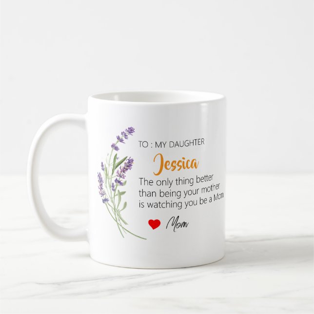 Personalized Mother's Day Gift For Daughter Coffee Mug (Left)