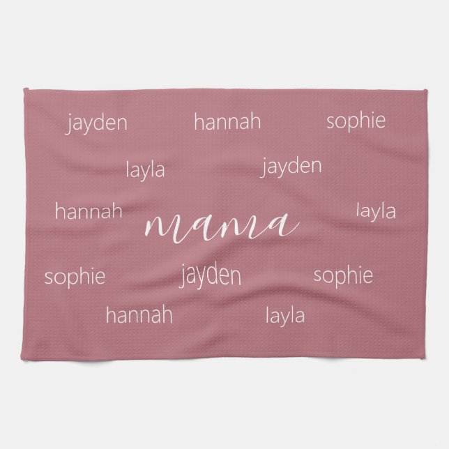 Personalized Mothers day gift for Mom Kitchen Towel (Horizontal)