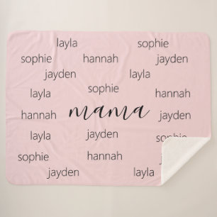 Personalized Mothers day gift for Mom Sherpa Blanket
