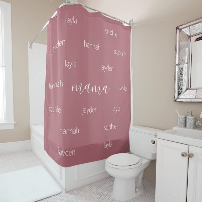 Personalized Mothers day gift for Mom Shower Curtain (In Situ)