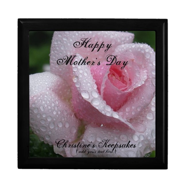 Personalized Mother's Day Keepsake Box Large/Rose (Front)