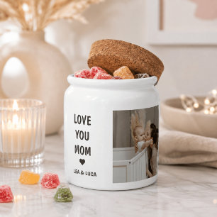 Personalized Mother's Day Mug – Love You Mom Candy Jar