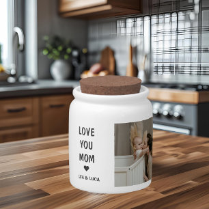 Personalized Mother's Day Mug – Love You Mom Candy Jar