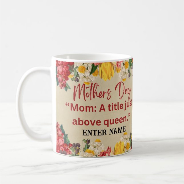 PERSONALIZED MOTHERS DAY NAME MUG (Left)