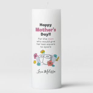 Personalized Mothers Day Pandemic Year Funny Pillar Candle