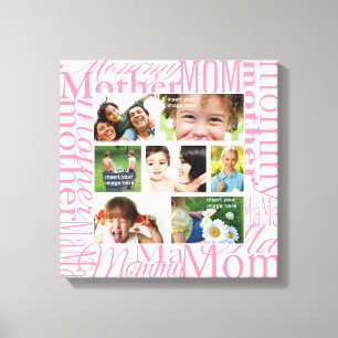 Personalized Mother's Day Photo Collage Canvas Print