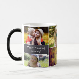 Personalized Mother's day Photo collage Color Morph Mug