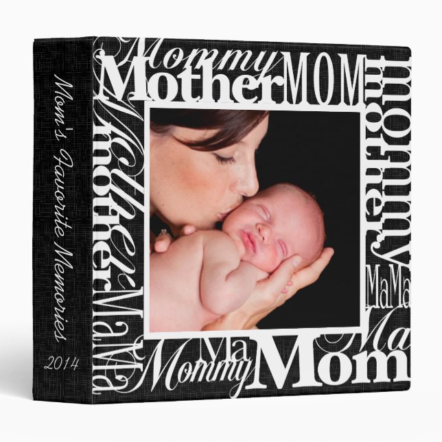 Personalized Mother's Day Photo Collage Scrapbook Binder (Front/Spine)