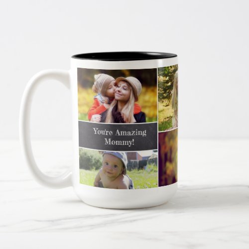Personalized Mothers day Photo collage Two_Tone Coffee Mug