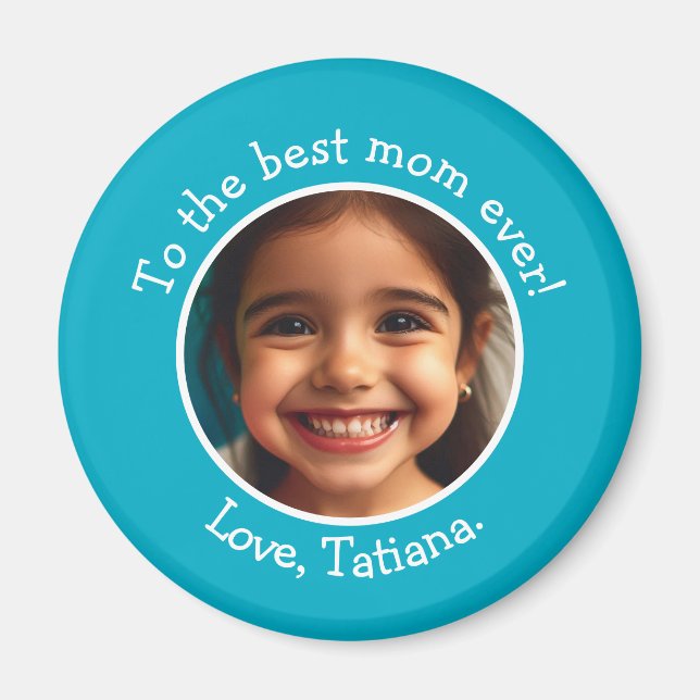 Personalized Mother's Day Photo Name Keepsake Magnet (Front)