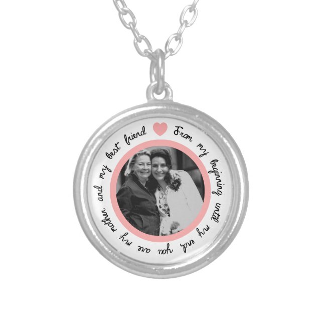 Personalized Mother's Day Photo Necklace with Poem (Front)