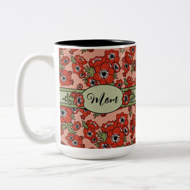 Personalized Mother's Day Two-Tone Coffee Mug (Left)