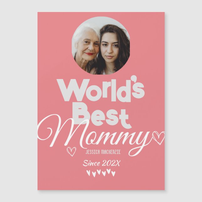 Personalized mothers Day, world's best mommy gift  (Front)