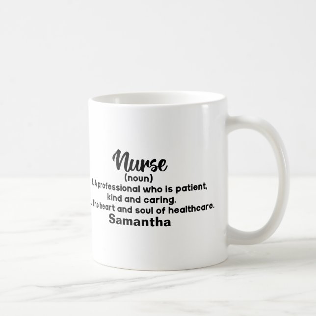 Personalized Motivational Nurse Definition   Coffe Coffee Mug (Right)