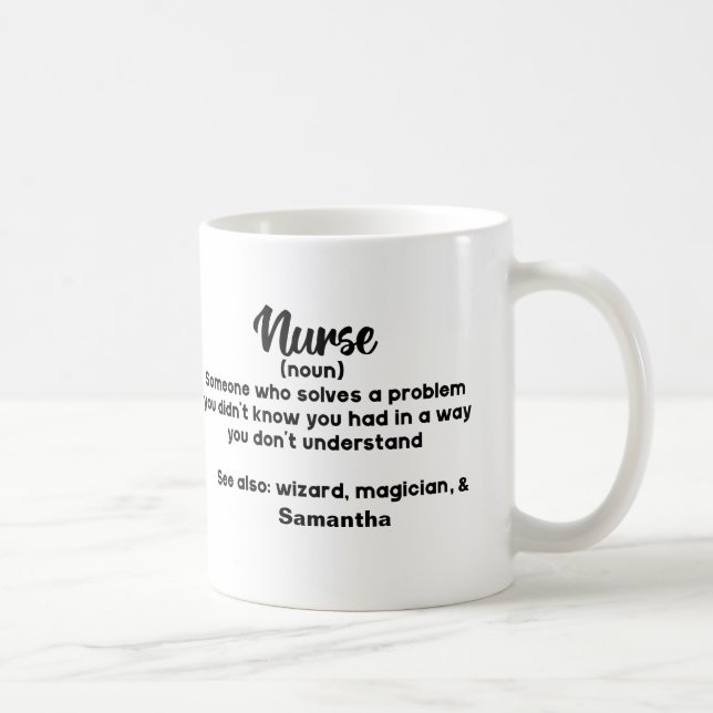 Personalized Motivational Nurse Definition   Coffee Mug (Right)