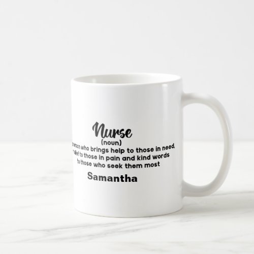 Personalized Motivational Nurse Definition   Coffee Mug