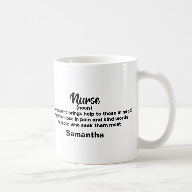 Personalized Motivational Nurse Definition   Coffee Mug (Right)