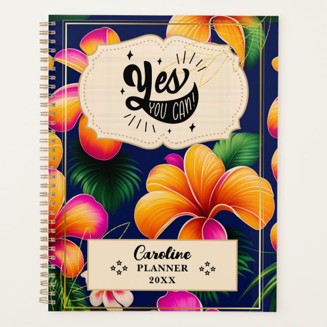 Personalized Motivational Quote Yearly Planner  (Front)
