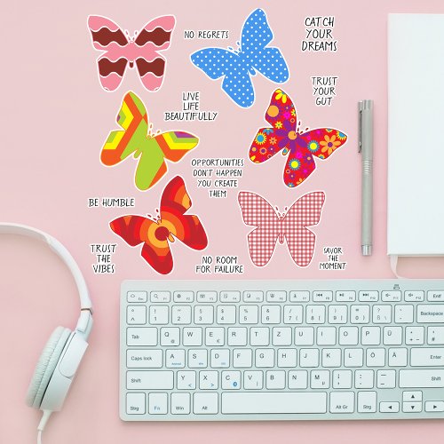 Personalized Motivational Quotes Butterfly Sticker