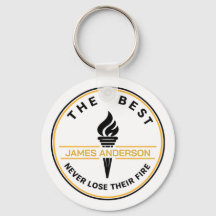 Personalized Motivational Round Keychain