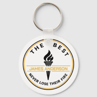 Personalized Motivational Round Keychain