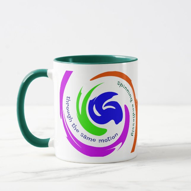 Personalized Motivational Vibrant Abstract Art Mug (Left)