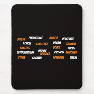 Personalized Motivational Word Cloud Mouse Pad