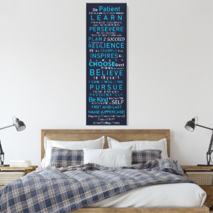 Personalized Motivational Words for Teen Graduates Canvas Print
