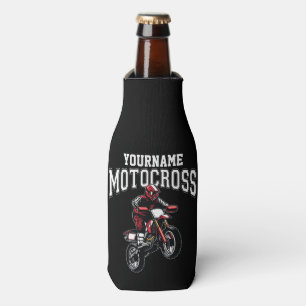 Personalized Motocross Dirt Bike Rider Racing Bottle Cooler