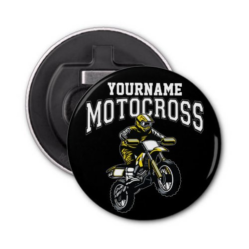 Personalized Motocross Dirt Bike Rider Racing  Bottle Opener