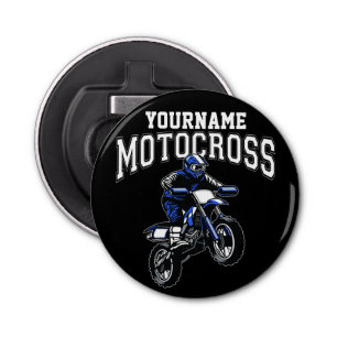 Personalized Motocross Dirt Bike Rider Racing Bottle Opener
