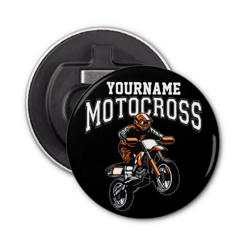 Personalized Motocross Dirt Bike Rider Racing  Bottle Opener