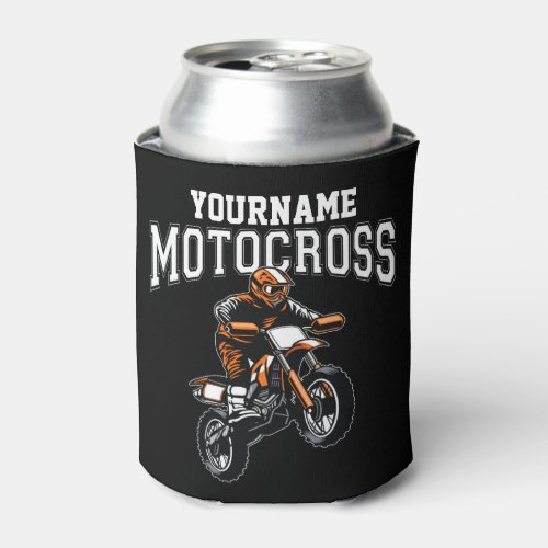 Personalized Motocross Dirt Bike Rider Racing  Can Cooler